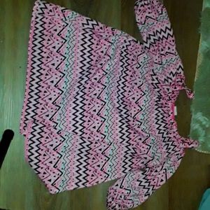 Girl pink doodle  shirt